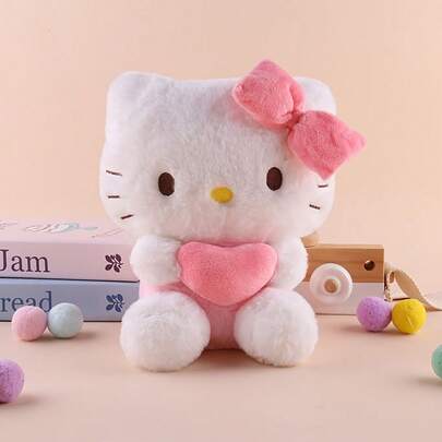 1 pieza Muñeco de peluche Sanrio - Kitty, Kuromi, Pompompurin y My Melody - Ideal para decoración del hogar y regalos para amigos - Perfecto para el Día de San Valentín, Halloween, Navidad, Pascua