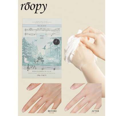 Roopy 3 pièces Masque pour les mains à l'acide de fruits, pour les mains sèches et gercées, masque pour les mains avec extrait botanique parfumé, hydratant et éclaircissant, adoucissant pour les peaux sèches et réparatrices, réduisant les rides fines, soin des pieds pour une peau douce
