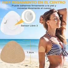 ¡Recomendado50Pcs Mejores Parches Adhesivos Impermeables,parches para sensor freestyle libre,duradero, resistente al agua y al sudor, adecuado para deportes y viajes. (Tono de piel claro) (Color Piel)¡Top de Temporada - color piel - Ver 3