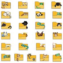 50张可爱卡通动物系列贴纸，适用于剪贴簿、日记本、笔记本电脑、水瓶、汽车等。寓意美好的设计，传递积极向上的信息，是馈赠佳品。 - 50pcs/包 - 查看 9