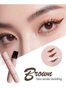 Long-Lasting, Smudge-Proof, Quick-Drying, Highly Pigmented Dual-Ended Eyeliner Pen With Stamp Design, Suitable For Women And Girls, Perfect For Winter, Y2K Fashion, Birthday, Valentine's Day Gifts, Party Essential, Best Color Choice - 彩色 - 查看 11