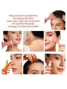 4/5/7件套面部美容按摩工具组合套装，包括头部按摩梳、面部刮痧按摩器、肌肉放松小型多功能按摩工具 - 彩色 - 查看 3