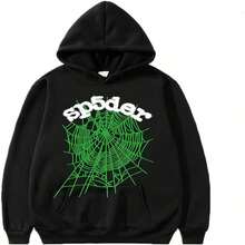 Hoodie For Women Spider Graphic Long Sleeve Sweatshirt Spyder Unisex Hoodies Y2k Fall With Pockets BlackY2Y-W-Vacation Outfits Women - 黑色 - 查看 1