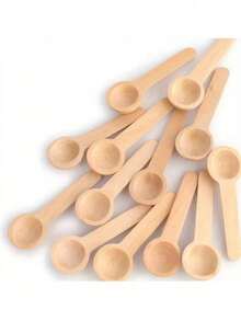 20pcs Wooden Long Handle Spoons, Small Round Soup Spoons, Coffee Stirring Spoons, Honey & Jam Seasoning Spoons For Home, Coffee And Creative Cuisine - Multicolor - View 5