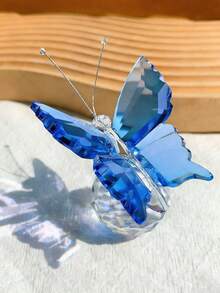 Kristall Schmetterling, kleines Tier, Heimdekoration, kleine Schreibtischornamente, Set Kombination aus weißem Kristall Schmetterling + Mond und Sonnenfänger Prisma (geeignet für Freunde, Schwestern, Töchter, Mütter (Geschenke)), auch geeignet als Geburtstagsgeschenk für Frauen - Verschiedenfarbig - Übersicht 21