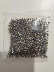 2.5mm 1400 hạt/0.7oz (20g) Hạt thủy tinh phong cách cổ điển ánh kim chuyển màu dùng làm đồ trang sức DIY, vòng tay, vòng cổ, món quà tuyệt vời cho mẹ và bạn bè - Màu Xám nhạt - Xem 6