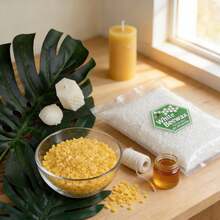 1 Lb Pure White And Yellow Beeswax Pellets - Suitable For Handmade Candles, Granular Candle Wax With Clean Burn And Long-Lasting Fragrance, Professional Candle Making Tool Kit - 1 - View 1