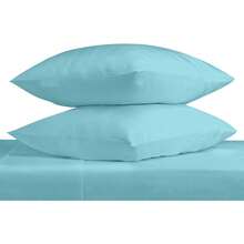 AMOROSA Juego de Sábanas Premium de 3/4Piezas(Sábana Ajustable+Sábana Plana+Fundas de Almohada)Juego de Sabanas Matrimonial,Suave y Transpirable,Duradero para Todo el Año Ideal para Dormitorio Departamento Hospedajes Decoración de Hogar - verde menta - Ver 4