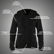 Women's Classic Windbreaker Premium Jacket With Hood Pockets Quick Dry Laeve - Màu Tím - Xem 7