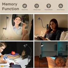 Clip On Light USB Reading Light 3 Color Modes 10 Brightness Levels Eye Care Clamp Light Flexible Gooseneck Dimmable Reading Lamp Clip On Lamp For Bed Headboard Desk Bedside Dorm - Semicircle - View 8