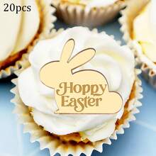 5pcs/10pcs/20pcs Bunny Easter Egg Happy Easter CupCake Topper Decor,For Easter Party DIY Cake Dessert Decoration Supplies - Multicolor - View 23