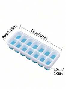 1pc Silicone Ice Cube Tray With Removable Lid Stackable Ice Mold For Baby Food Cocktails Coffee Summer Drinks Fits Stainless Steel Cups Kitchen Utensils - Multicolor - View 2