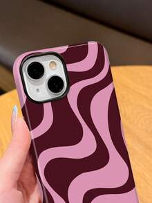 1 pieza Funda protectora dura con patrón artístico de olas brillantes y ondas de agua, compatible con Samsung/ 11/12/13/14/15/16/17 Pro Max, versión internacional, no la versión nacional - Multicolor - Ver 4