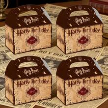 10/12pcs Harry Potter Wizard Themed Birthday Party Favor Boxes, Candy Gift Boxes - Multicolor - View 4