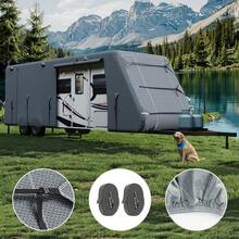 Funda resistente de 7 capas para caravanas de 7,3 a 8,2 m (24-27 pies) – Material impermeable -Stop extra grueso, 2 correas adicionales, protección para gato de lengüeta, protección contra rayos UV - A - Ver 4