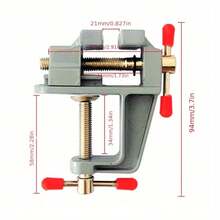 Mini Bench Vise Muliti-Funcational 3.5'' Aluminum Miniature Small Jewelers Hobby Clamp On Table Flat Pliers Tool Vice - 1pcs - View 4