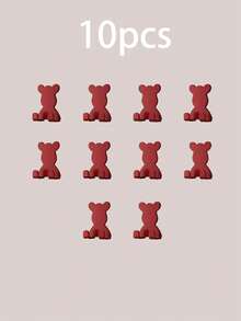 4pcs Happy Bear Plastic Wall Hooks, Cute Design With Practical Storage Function, Strong Load-Bearing And Stable, Easy To Hang Razors, Towels, Toothbrush Cups And Other Small Items. Simple Installation Without Damaging Walls, Suitable For Bathroom, Kitchen, Bedroom And Other Scenarios, Multiple Sizes Available For A Tidy And Adorable Life! - Multicolor - View 57