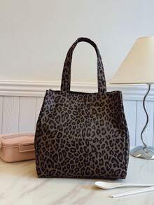 Portable Insulated Lunch Bag; Student Thickened Cute Lunch Fruit Bag; Pink Irregular Bowknot Heart-Shaped Print - Multicolor - View 11