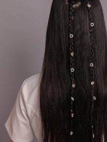 2件套女士时尚波西米亚甜美Y2K风格彩色发饰 - 海星、星星、爱心、蝴蝶、流苏发夹，适合日常、节日、派对、假日装扮装饰、旅行、生日等场合 - 彩色 - 查看 10