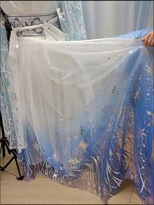 Women's Blue Fairy-Like Hanfu, Classic, Elegant, And Sophisticated, With A Loose Fit.  Four-Piece Chinese Hanfu Set. Traditional Cultural Attire. Suitable For Balls, Graduation Ceremonies, Spring Festival Costume New Year's Celebrations, Parties, And Gatherings. Hanfu For All Seasons. Lady Costume - Baby Blue - View 6