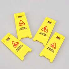 9pcs/Set Dollhouse Building Street Toy Set, Includes Roadblocks, Fences, Signs, Miniature Traffic Barriers, Cones, Pedestrian Crossing Signals, Plastic Road Signs & Warnings, Suitable For Traffic Education Model - one-size - View 4