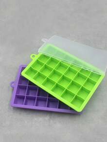 1pc Silicone Ice Cube Tray With Removable Lid Stackable Ice Mold For Baby Food Cocktails Coffee Summer Drinks Fits Stainless Steel Cups Kitchen Utensils - Multicolor - View 8