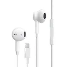 In-Ear Wired Earphones With Lightning Connector - High Fidelity Sound, Built-In Microphone And Remote Control, Compatible With IPhone, And Other Apple Devices With Lightning Connector, Compatible With IPhone Earphones With Lightning Connector, Built-In Microphone And Remote Control, Compatible With IPhone 14/13/12/11/XR/XS/X/8/SE/Pro/Pro Max, Supports All IOS Systems - White - View 1