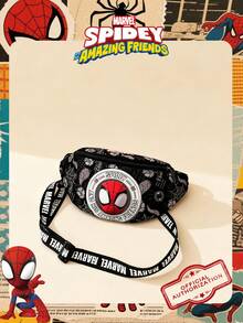 1 Pc Marvel Officially Licensed Spider-Man Pattern Fanny Pack,Multifunctional Sling Bag, Boys' Casual Crossbody Bag, Lightweight Adjustable Strap Chest Bag,Cartoon Coin Purse,Bum Bag, Ideal For Boy,Boy, Young Fans,Students, Perfect For Daily School Runs, Outdoor Play, Theme Park Visits, Holiday Trips, Sports ﻿ - Multicolor - View 13