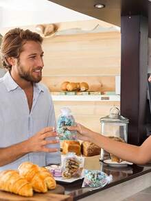 20 chiếc túi vải organza màu hồng có nơ, kích thước 3.9x4.7 inch, túi đựng trang sức bằng vải organza trong suốt có dây rút, túi quà tặng hình hoa hồng cho đám cưới, Giáng sinh, quà tặng tiệc tùng. - trắng - Xem 7