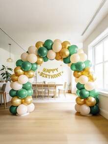 30/60 Stück Grün Gold Weiß Ballon Set - 60 Stück 12 Zoll Salbei Grün Sand Weiß Latex Ballons Metallic Gold Helium Ballons für Geburtstag Verlobung Hochzeit Baby Shower Party Veranstaltung Dekorationen - Verschiedenfarbig - Übersicht 4