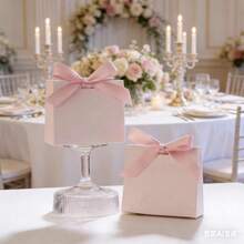 20个/50个装婚礼礼盒，配精美丝带，适用于婚礼、生日、派对、节日、情人节、母亲节、圣诞节等场合，易于组装，尺寸：11.5厘米*4.5厘米*10厘米 - 查看 9