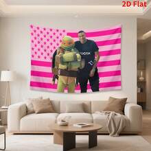 Mbappé Kylian USA Tapestry French Flag Banner - Reals Madrid Fans Merengues Liga Champions Soccer Durable Indoor Or Outdoor Football Soccer - pink 1pc - View 2