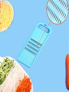 不锈钢蔬菜切片器，家用蔬菜切丝器，土豆切片器，切片器，方便易用的黄瓜胡萝卜切丝器，厨房工具，多功能工具，适用于蔬菜、水果、食品、厨房、厨房用品、厨房工具、厨房配件 - 彩色 - 查看 4