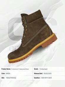 Timberland 6" Premium Waterproof Boot Wren– Men's Lifestyle Sneakers – Shoes For Man -Vintage-Spring & Summer-Inspired Running Shoes, Shock-Absorbing Comfort, Gym To Streetwear Casual Wear-Easter Gift–TB0A2P6WA6Q - Wren - 查看 6
