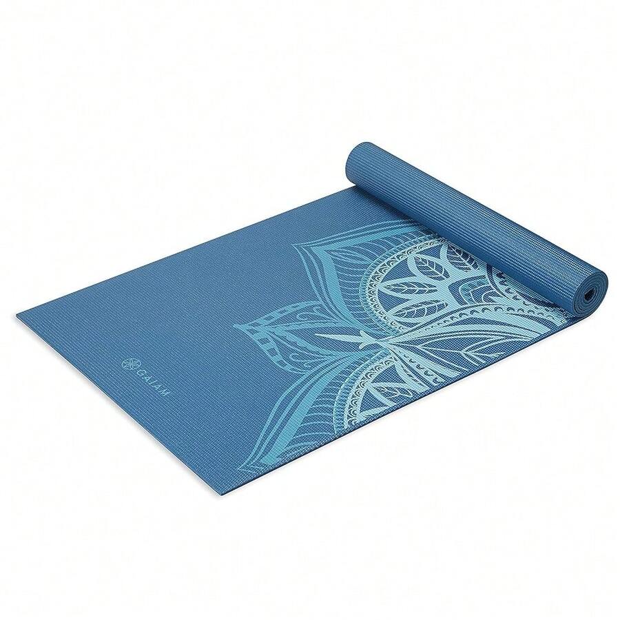 Yoga Mat - Premium 6mm Print Extra Thick Non Slip Exercise & Fitness Mat For All Types Of Yoga, Pilates & Floor Workouts (68\L X 24\W X 6mm Thick) - 靛藍點 - 查看 1