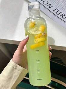 1 bình nước nhựa xách tay dành cho nữ, dung tích lớn 500ml/750ml, kiểu dáng thanh lịch, có chức năng lắc, hẹn giờ, bình đựng nước ép bằng thủy tinh, bình nước uống. - Nhiều màu - Xem 8