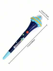 1支/18支装 返校创意 Del 飞碟减压旋转笔，0.5毫米飞碟设计，可旋转，情人节文具，派对礼物，学生用品，奖励笔 - 飛碟轉轉筆 - 查看 8
