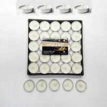 50pcs Odorless Long-Lasting Tea Light Candles, White No-Drip No-Smoke Mini Candles, Size: 3.5cm/1.37in. For Grilling, Home, Swimming Pool, Bar, Birthday Party, Wedding Decor And Emergency - White - View 2
