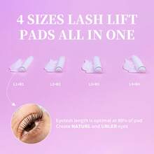 Libeauty 4 Pairs Lash Lift Pads Reusable, Super Adhesive Lash Perm Rods Silicon Pads, Wing Shape Eyelash Lifting Shield, Suitable For DIY Use At Home Or Salon Eyelash Curler Tool - Multicolor - View 8