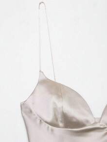 DEEKA Women's Satin Camisole Top, Sexy And Fashionable European And American Style, Spring/Summer - Beige 1 - View 7