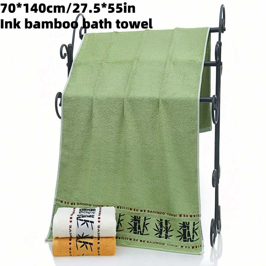 Khăn tắm sợi tre, khăn tắm thêu tre, khăn tắm thấm hút mềm mại, nhanh khô, vật dụng lý tưởng cho phòng tắm gia đình.