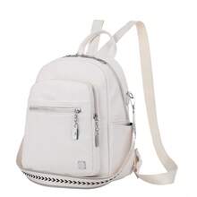 Multineos Comercial Women's/Men's Backpack, PU Leather, Casual, Waterproof, High Quality, Anti-Theft/School Backpack/New Model - 白色 - 查看 3
