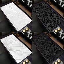 1个大号黑白艺术鼠标垫，电脑游戏鼠标垫，白色桌面垫，Strata Liquid鼠标垫，电脑键盘大号桌垫 - A - 查看 1