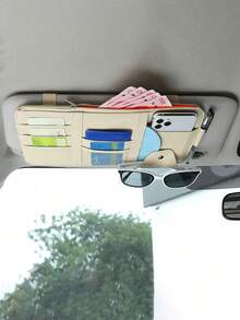 Car Sun Visor Storage Bag With Multi-Pocket Organizer, Universal Fit For Most Vehicles, Keeps Sunglasses, Cards, Driver's License, Registration And Insurance Documents Neatly Accessible, Clutter-Car Interior Companion For Daily Commute, Road Trip Essentials, And Fashion Accessories, Simple Quick-Access Storage Solution For Driving Essentials, Durable Lightweight Design, Perfect For Passengers And Driver, Streamlined Vehicle Organization Accessory For Everyday Use - Multicolor - View 16