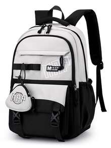 New Casual Utility Backpack, College Student Laptop Bag, Korean Style Middle School Backpack - A - View 5