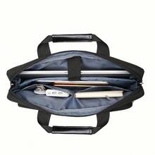 13/15/17 Inch Laptop Bag, Office Handbag With Multiple Pockets, Lightweight & Convenient Briefcase Laptop Case Laptop Sleeve Laptop Cover With Handle Laptop Bag For Men Portable For Business Travel Essentials - Black - View 4