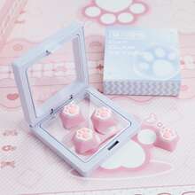 4个可爱猫爪粉色爱心键帽 - 3D柔软硅胶材质，日系少女风，逼真纹理，适用于MX机械键盘，精美礼盒包装 - 彩色 - 查看 21