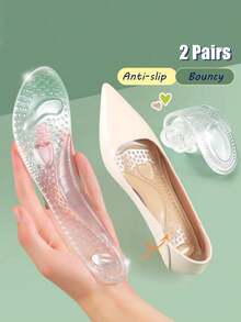 Women's Silicone High Heel Insoles, Anti-Slip, Suitable For Women's High Heels And Men's Sneakers, Applicable For Summer, Back To School, Boots And Other Occasions, Suitable For Outdoor, Sports, Travel, Home, Office, School And Other Scenarios - Transparent - View 10