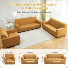 AMOROSA Sofa Slipcovers - Khaki - View 3