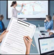 CARPETA PORTAPAPELES CON ALMACENAMIENTO Y CLIP/ TRANSPARENTE - Libro único - Ver 4